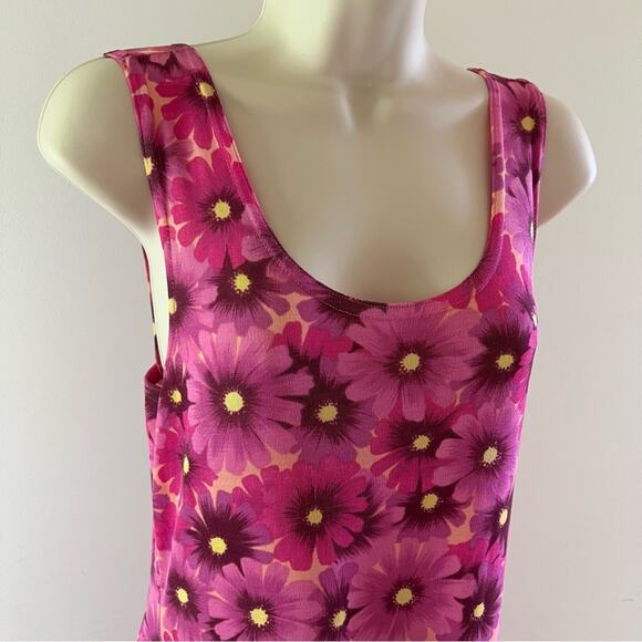 Vintage Maxi Dress Floral Pink Sun Dress Pacific Palm Size Small Summer Cover Up - Picture 3 of 14